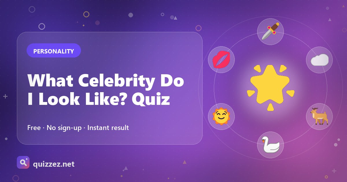 What Celebrity Do I Look Like? Quiz