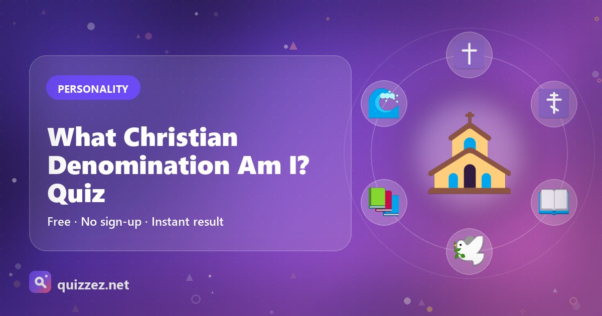 What Christian Denomination Am I? Quiz