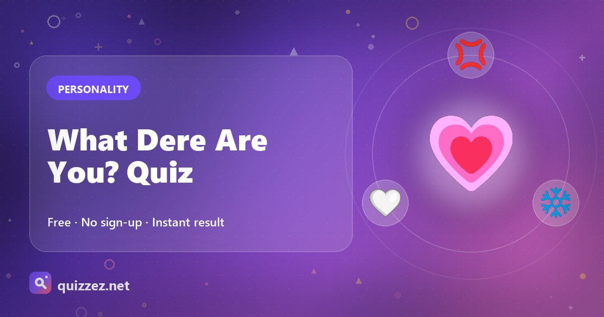 What Dere Are You? Quiz