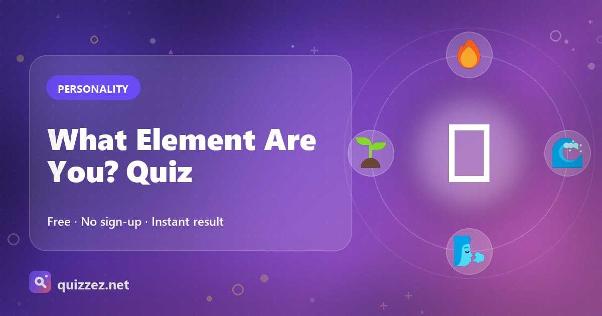 What Element Are You? Quiz