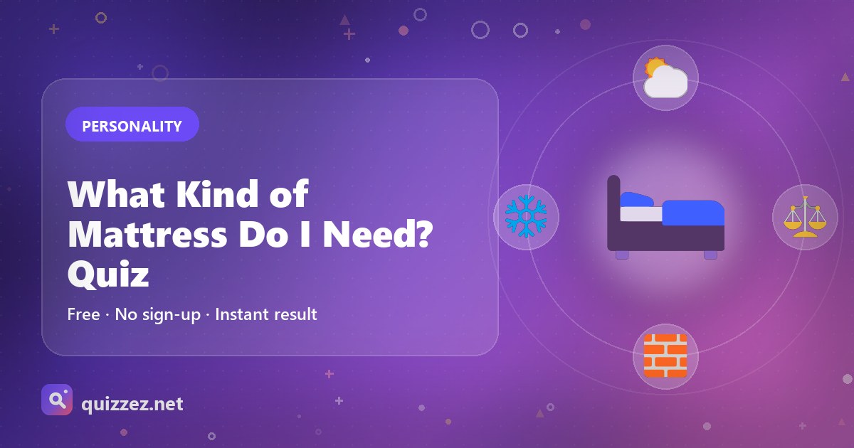 What Kind of Mattress Do I Need? Quiz