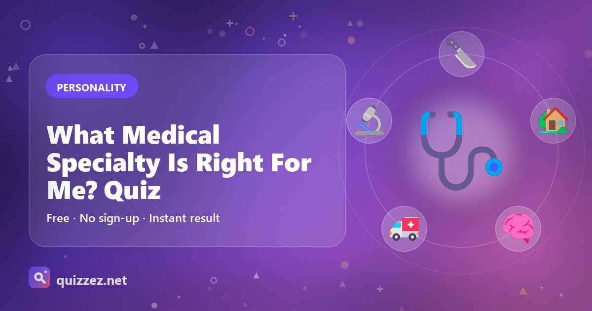 What Medical Specialty Is Right For Me? Quiz