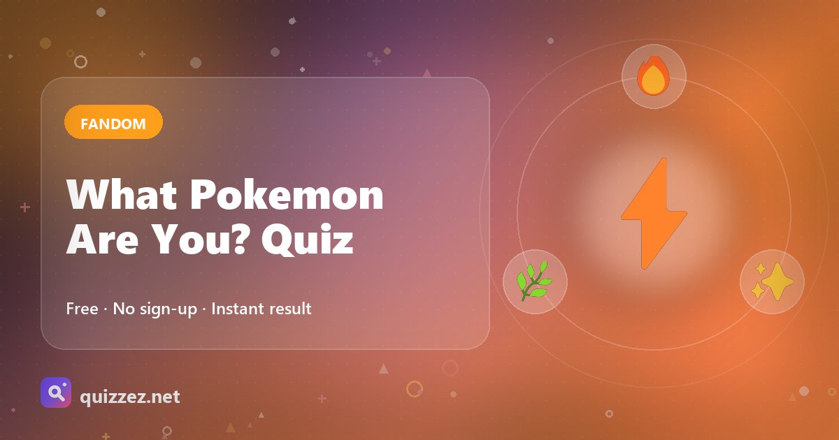 What Pokemon Are You? Quiz