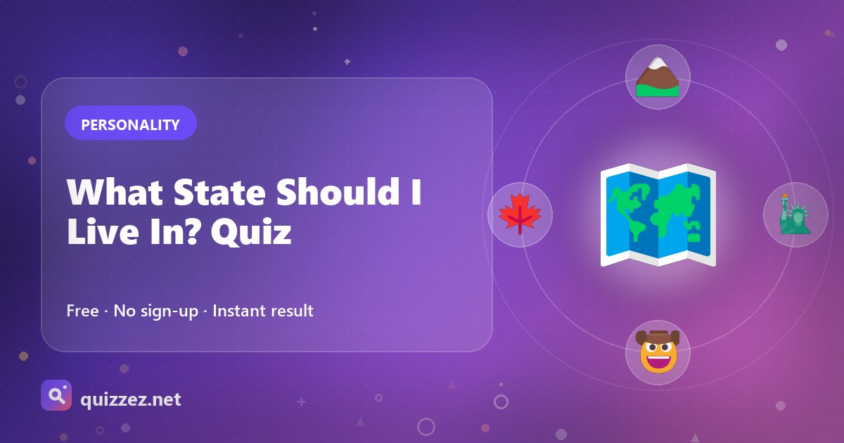 What State Should I Live In? Quiz